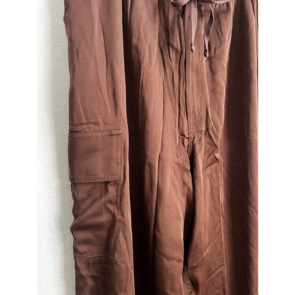 Victoria's Secret PINK Chocolate Kiss Brown Satin Parachute Trousers- XL - Picture 5 of 12